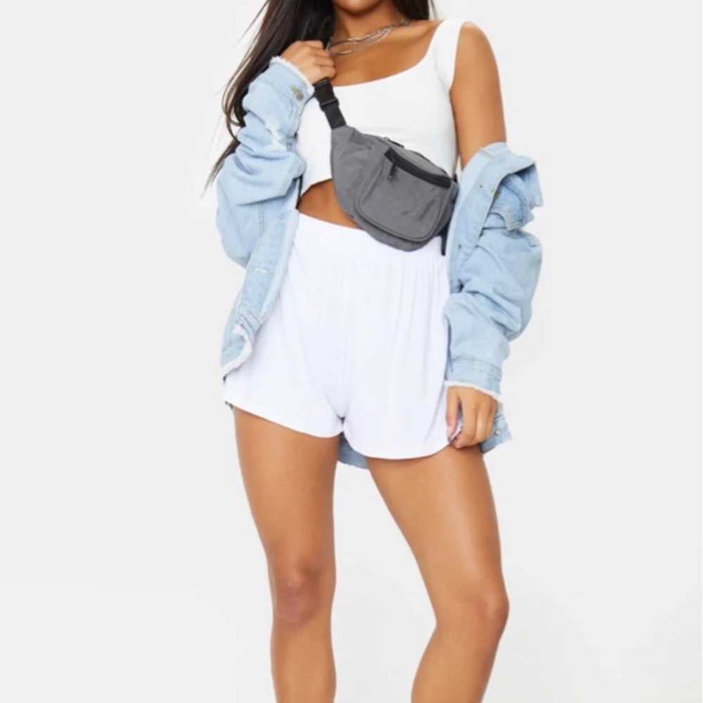flowy white shorts